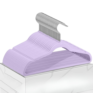 Cintre de luxe Pavico personnalisé en velours écologique 42 cm, antidérapant, pour adultes, résistant au vent, en plastique, pour armoire - Product Image 4