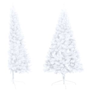 Árbol de Navidad Artificial Blanco de 82.7 Pulgadas, Preiluminado, con Juego de Bolas para Decoración de Paredes en Fiestas - Product Image 3