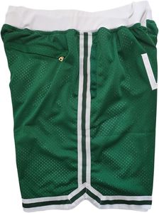 Shorts de basket rétro verts en mesh à séchage rapide avec poches - Product Image 4