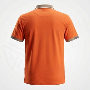 เสื้อโปโลผ้าตาข่ายโพลีเอสเตอร์คอตตอนแบบสั่งทำพิเศษสำหรับผู้ชาย ชุดยูนิฟอร์มทำงานแขนสั้นทรงเข้ารูปสำหรับฤดูร้อน เสื้อผ้าสีตามสั่ง - Product Image 2