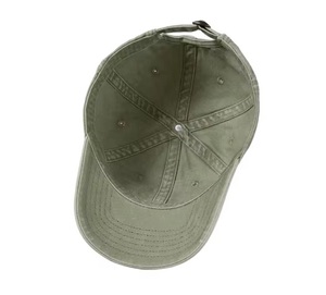 Casquette de baseball en coton vert olive à 6 panneaux, réglable, unisexe, décontractée, respirante, printemps-été, pour adulte, usage quotidien en extérieur, lavable - Product Image 3