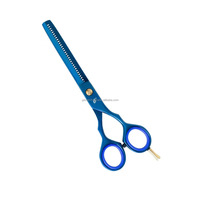 Tijeras de Peluquería Profesionales Japonesas de Acero Inoxidable, Hoja Afilada, Ligeras, 28 Dientes, Mango Largo, para Diestros, de Gervet