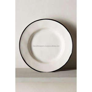 Assiette en métal à motif floral, réutilisable, résistante à la chaleur, émail, artisanat, nourriture, fruits, collations, assiette de service - Product Image 4