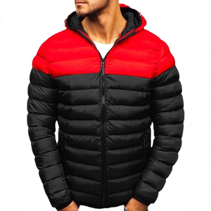 Water-Resistant Eco-Friendly <b>Men</b> <b>Puffer</b> <b>Jacket</b>-Custom Lightweight Windproof <b>Hooded</b> Zipper Knitted Solid Warm Streetwear - Product Image 6