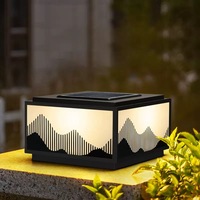 Lámpara Solar para Poste de Jardín, Lámpara para Pilar de Puerta, IP65 Impermeable, Pantalla de Aluminio, para Villas, Súper Brillante, Haz de Luz de 360°, 3000K