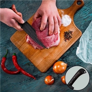 Ensemble de couteaux de chef en acier au carbone forgé sur mesure de qualité supérieure, couteaux de cuisine faits à la main avec étui en cuir véritable, 5 pièces - Product Image 4