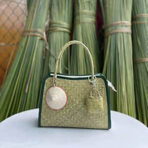 Handwoven Vietnamese <b>Straw</b> <b>Bag</b> Natural Seagrass Handbag Eco Friendly Boho Tote Handmade Vietnam Supplier Factory - Product Image 1