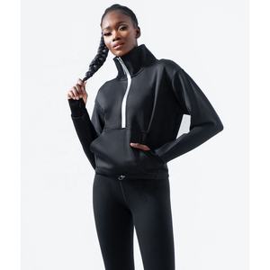 Women's Full Sleeve Fitness <b>Yoga</b> <b>Sweatshirt</b> Jacket High Zipper Bodybuilder Sports Gear Best Price for Autumn Season Wholesale - Product Image 1