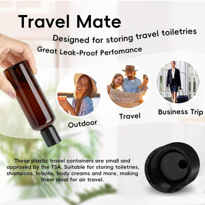 ขวดพลาสติกสำหรับสัตว์เลี้ยงขนาด100มล. ภาชนะใส่เครื่องสำอางพร้อมฝาปิดแผ่นดิสก์บรรจุภัณฑ์แชมพูสำหรับเดินทางเติมได้ - Product Image 5