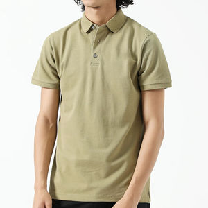 Camisa de Hombre al por Mayor, Estilo Vintage, Tejido de Punto Suave, Diseño Sólido, Cuello Acanalado, Transpirable, Poliéster/Algodón - Product Image 1