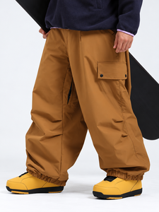 Unisex Plus Size Oversized Ski <b>Trousers</b> -Tex 10,000mm 140g 100% Polyester <b>Waterproof</b> Elastic Cuffs Functional Pockets for - Product Image 3