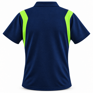 Customized Logo Mens Staff Uniforms <b>Polo</b> <b>Shirt</b> Contrast Panels Pique Fabric Short Sleeve Service Crew Professional Work Clothing - Product Image 2