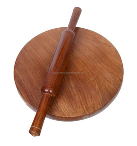 Rodillo y Tabla de Madera Redondos Ecológicos Chakla Belan de Alta Calidad y Tamaño Personalizado para Uso en la Cocina - ¡Gran Venta! - Product Image 1