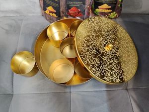 Caja de especias de latón con múltiples compartimentos para almacenamiento en la cocina tradicional y uso en la cocina india - Product Image 5