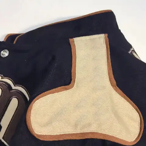 Chaqueta Bomber de Invierno de Diseño Nuevo en Oferta, Chaqueta Varsity de Piel de Vaca, Impermeable, Resistente al Viento, Ecológica, con Logotipo Personalizado para Hombre - Product Image 5