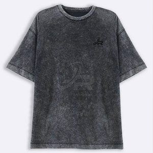 เสื้อยืดลำลองผู้ชายสไตล์สบายๆ ล้างสีแบบแอซิดวอช ผ้าฝ้าย 100% สไตล์ฤดูร้อน เสื้อยืดผู้ชายล้างสีแบบแอซิดวอช สตรีทแวร์ - Product Image 5