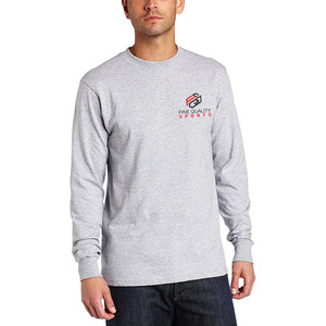 T-shirt uni pour homme à manches longues en coton doux, coupe ajustée, personnalisation de la marque, fabrication OEM - Product Image 5