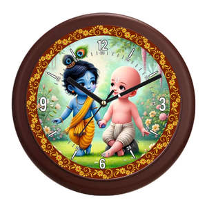 Balaji Maharaj Personalized Luxury Religious Wall Clock-Promotional Office Product with Printing for Christmas & <b>Easter</b> <b>Gifts</b> - Product Image 5
