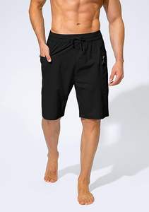 Men's Casual Summer Shorts High Quality Cotton Breathable Quick Dry Windproof High Waist <b>Drawstring</b> Closure Beachwear - Product Image 5