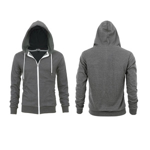 Sweat-shirt à capuche d'hiver athlétique haut de gamme pour hommes, col montant, en molleton de coton - Product Image 3