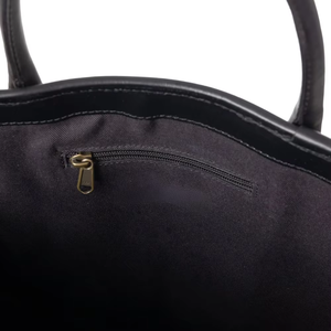 Sac fourre-tout en cuir de vachette véritable avec fermeture éclair, style vintage, grande capacité, sac à bandoulière - Product Image 5