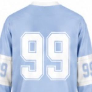 Maillot de hockey sur glace bleu clair pour hommes, manches longues, polyester, vêtements de performance pour l'entraînement des équipes sportives - Product Image 4