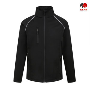 แจ็คเก็ตซอฟต์เชลล์แบบมีซิปสำหรับผู้ชาย ดีไซน์สั่งทำพิเศษจาก Ryan Pro Gear พร้อมโลโก้สั่งทำพิเศษ คอตั้ง - Product Image 1