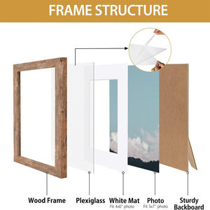 Marco de Fotos de Madera de Lujo Tradicional, Madera de Mango Maciza, Hecho a Mano, Estilo Rústico Antiguo, Decoración para Mesa de Oficina en Casa, Estilo Boutique - Product Image 6