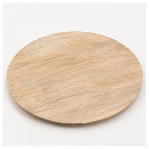 Wood Grain Textured Wood Charger <b>Plates</b> with Scalloped Rim Durable Faux Wood Wedding & Event Table <b>Decorations</b> Bulk Wholesale - Product Image 3