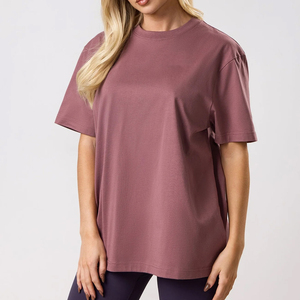 Camisetas de Mujer Vintage de Punto Sólido con Cuello Redondo, Transpirables, de Secado Rápido, Corte Regular, 100% Algodón Ecológico, Camiseta de Verano para Mujer - Product Image 6