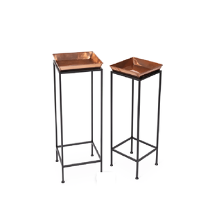 Supports de plantes carrés imbriqués avec plateaux, lot de 2 - Product Image 5