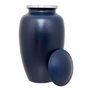 Urne funéraire en métal finition bronze pour cendres, grande urne commémorative pour adultes, urne funéraire texturée pour enterrement - Product Image 2