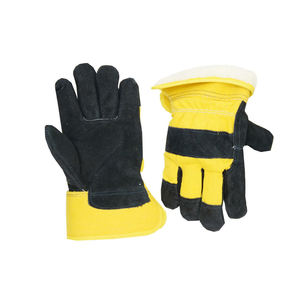 Guantes de Trabajo Amarillos y Negros con Palma y Dedos Reforzados para Uso Industrial, Guantes de Seguridad Unisex - Product Image 3
