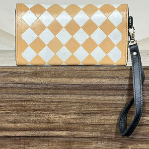 Western Lightning Bolt Checkered Leather <b>Wristlet</b> Wallet for Women Boutique Cowgirl Clutch Purse Phone Holder Card Organize Gift - Product Image 5