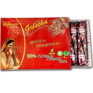 Henné naturel Kaveri de qualité supérieure, crème de mehndi, parfum, non allergique, sans ammoniaque, couleur vive, emballage en vrac, cosmétique temporaire - Product Image 3