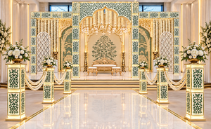 Trending Mughal Palace Inspired <b>Mirror</b> Wedding Mandap Luxury Indian Wedding <b>Mirror</b> Mandap Stage Indoor Wedding Modern Mandap UK - Product Image 2
