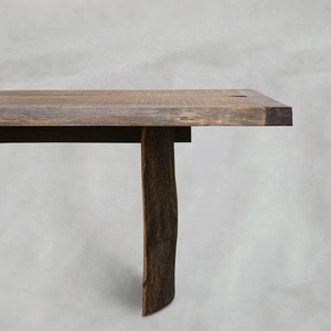 Mesa de Comedor Rústica Kawa Tallow Timber, Muebles de Cocina de Madera Maciza Estilo Farmhouse, Mesa de Madera Reciclada con Acabado Natural - Product Image 2
