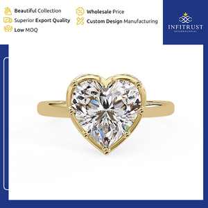 In Depth Experienced Vendor Selling Excellent VVS Clarity Handcrafted 925 Sterling <b>Silver</b> <b>Solitaire</b> Diamond <b>Rings</b> at Bulk Price - Product Image 3