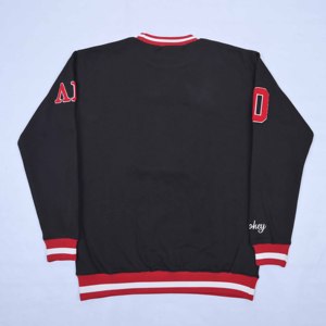 Nouveauté, sweat-shirt à col rond surdimensionné pour homme, de haute qualité, logo personnalisé, fabricants, couleur unie, 100% coton, brodé - Product Image 2