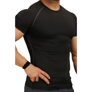 Men's Active Performance Knitted Polyester/Cotton T-<b>Shirt</b> High Resolution Gym Training Quick Dry <b>Moisture</b> <b>Wicking</b> Athletic Tee - Product Image 6