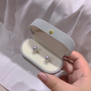 Boucles d'oreilles en perles de chanvre argentées claires inspirées de l'eau de mer abondante, 6-8 mm, argent pur, simples et compactes, bijoux pour l'oreille - Product Image 4