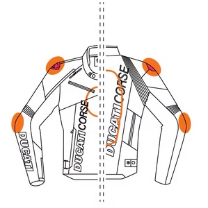Veste et combinaison de moto en cuir imperméable Ducati Corse Tricolore Panigale V4 Kit - Product Image 4