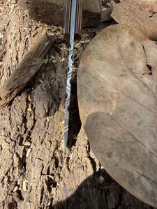 Couteau à lame fixe fait main avec manche bleu-orange, couteau de camping en acier inoxydable à pointe tombante, outil EDC pour l'extérieur - Product Image 4
