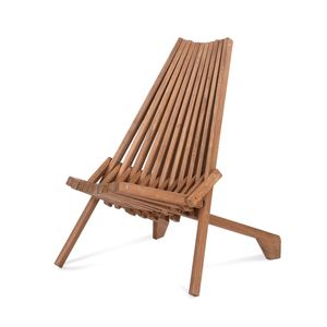 Lettino Prendisole Pieghevole da Esterno in Legno di Acacia a Profilo Basso per Patio, Giardino, Cortile, Veranda - Product Image 1