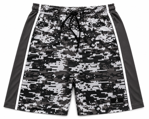 Double <b>Layer</b> Sublimation Leopard Print Breathable Mesh Polyester Men's Gym Shorts 5 Inch Inseam Drawstring Closure <b>Mid</b> Waist - Product Image 4