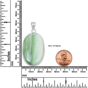 Collier pendentif en pierre précieuse serpentine, fait à la main, chaîne en argent sterling 925, bijoux de luxe, haute qualité, design unique, pour enfants - Product Image 4