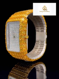 Luxury Moissanite Diamond Hip Hop Iced Out <b>Watch</b> for Men VVS Sparkling Stone <b>Set</b> Fashion Wristwatch - Product Image 4