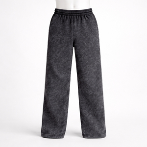 Customized Trending Streetwear Heavyweight Jogger <b>Baggy</b> Sun Faded Cotton Fleece Distressed Acid Wash Sweatpants <b>Men's</b> <b>Trousers</b> - Product Image 4