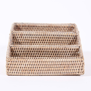 Organizador de escritorio de oficina, cestas de mimbre para archivos, soporte para revistas y artículos de papelería, precio más bajo - Product Image 5