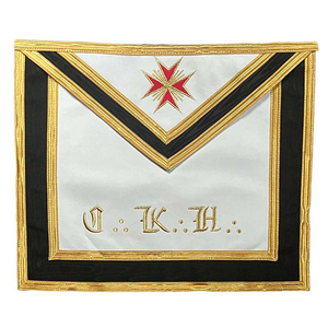 Premium Quality French Rite MB Master Mason Embroidery Masonic Regalia Aprons Customizable Color Logo All Sizes Available - Product Image 4